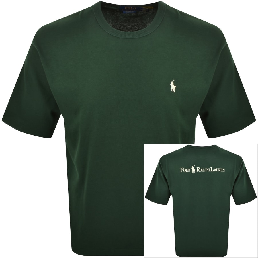 Ralph Lauren Logo Crew Neck T Shirt Green | Mainline Menswear us